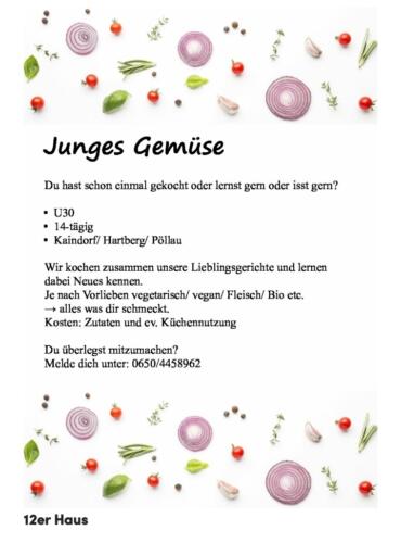 Junges Gemüse-Kochen in Gemeinschaft